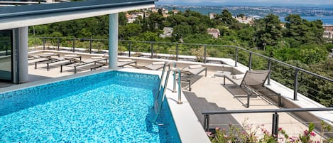 A heated pool