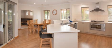Microwave, oven, stovetop, dishwasher
