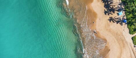 Sun-loungers, beach towels