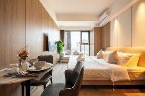 Basic Studio, River View | View from room - Vue Aston Condominium by Soben Homes (Phnom Penh)