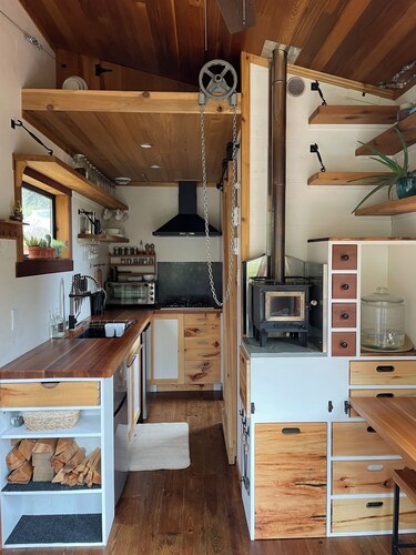 Tiny house with private hot tub