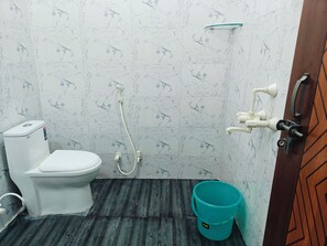 Ducha, toallas y jabón