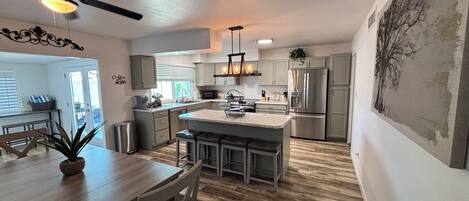 Microwave, oven, stovetop, dishwasher