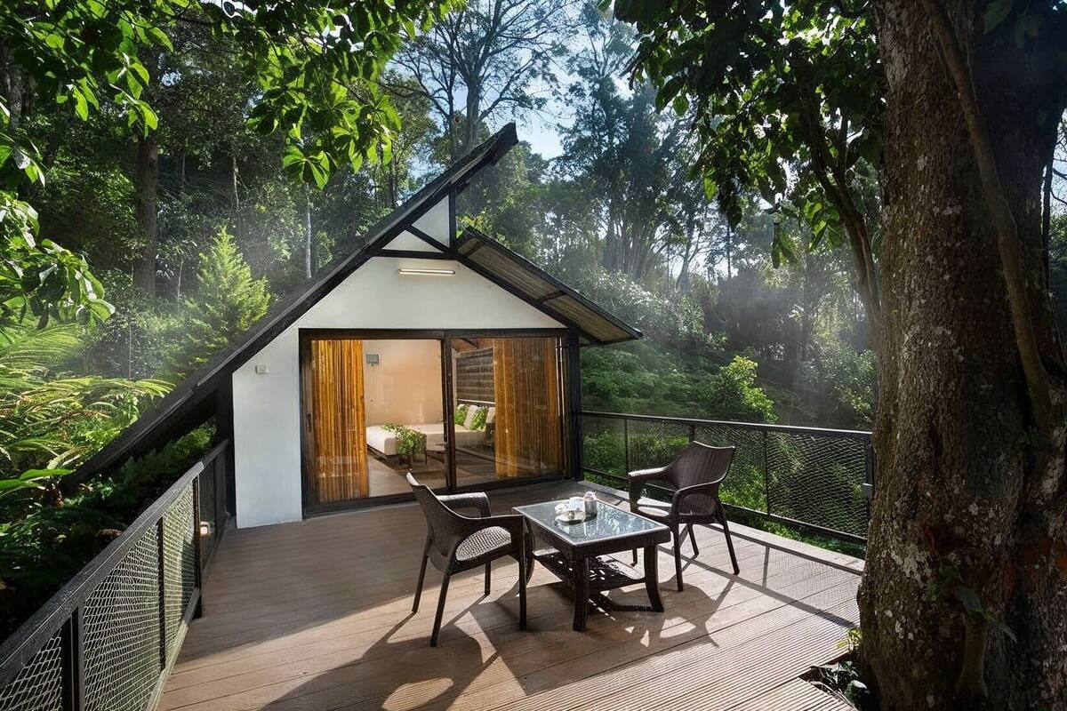 Superior Chalet, Balcony, Mountain View | Terrace/patio