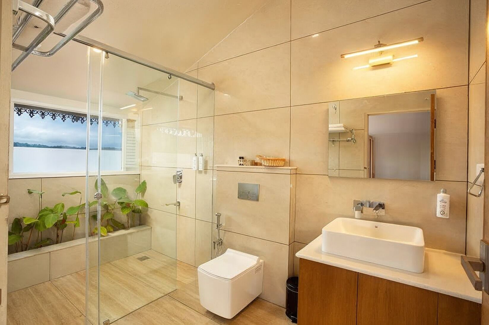 Romantic Double Room, Balcony, Mountain View | Bathroom | Shower, towels, soap, shampoo