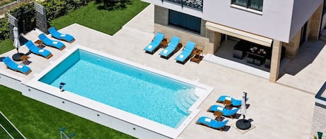 A heated pool