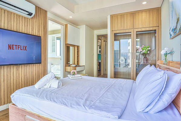 豪華公寓 | 書桌、筆電工作空間、免費無線上網