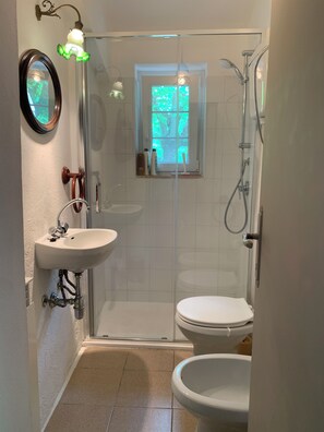Shower, hair dryer, bidet, towels - Detached house in the middle of the Tuscan chestnut forest (Arcidosso)
