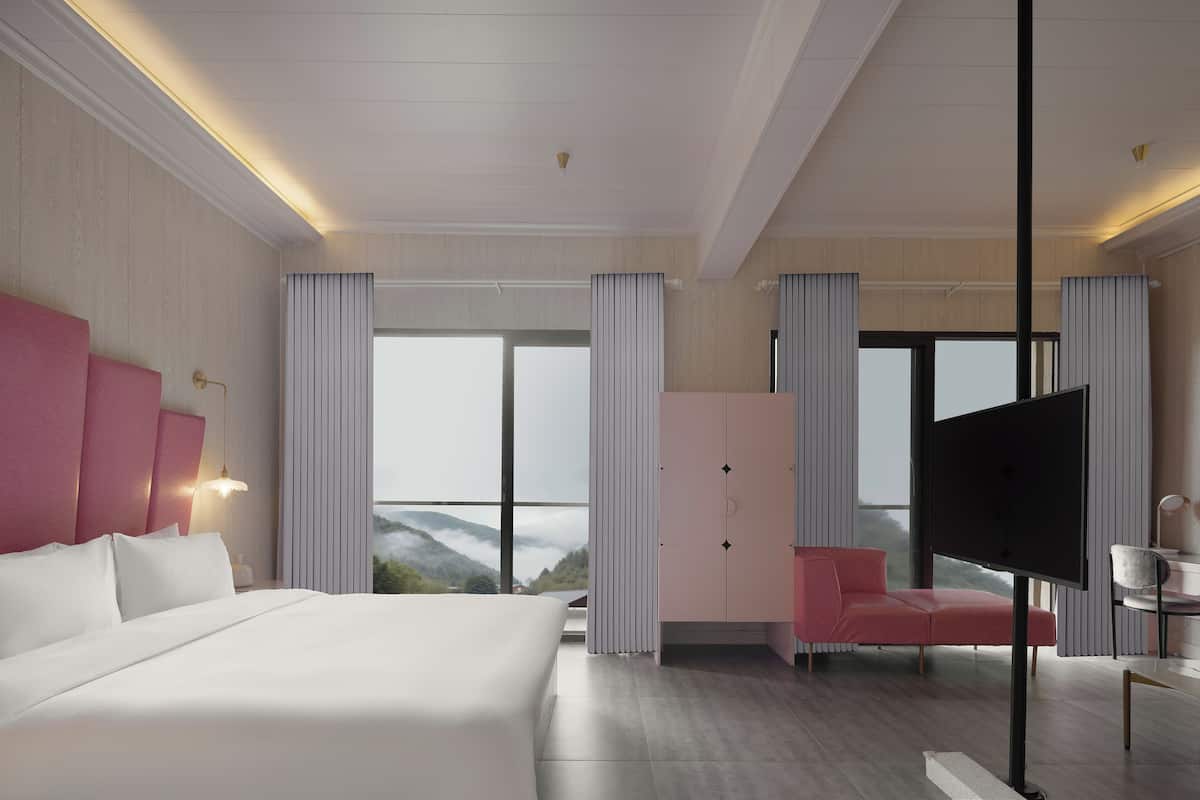 Signature-Doppelzimmer, Hügelblick | Hochwertige Bettwaren, Daunenbettdecken