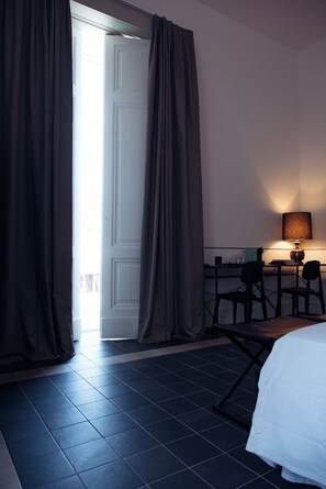 Panoramic room, with balcony and terrace, city view | Free minibar items, in-room safe, desk, laptop workspace