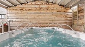Property grounds - Luxury renovated barn with a large hot tub and games room. Located in the beautiful Welsh countryside with stunning scenery and great hiking trails. Pet and family friendly. (Aberystwyth)
