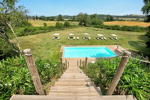 Seasonal outdoor pool - Relaxing Family Podere Delle Rose Pool & Garden (Civitella Paganico)