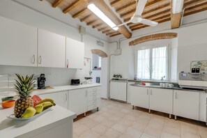 Fridge, oven, stovetop, dishwasher