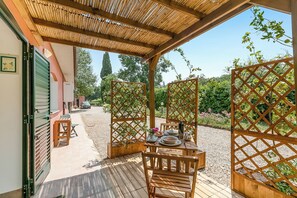 Standard House, Multiple Bedrooms (Relaxing Family Villa Roses Shared) | View from room - Relaxing Family Podere Delle Rose Pool & Garden (Civitella Paganico)
