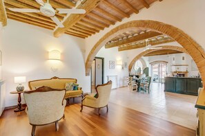 Standard House, Multiple Bedrooms (Relaxing Family Villa Roses Shared) | Living area | 21-inch Smart TV with cable channels, table tennis - Relaxing Family Podere Delle Rose Pool & Garden (Civitella Paganico)