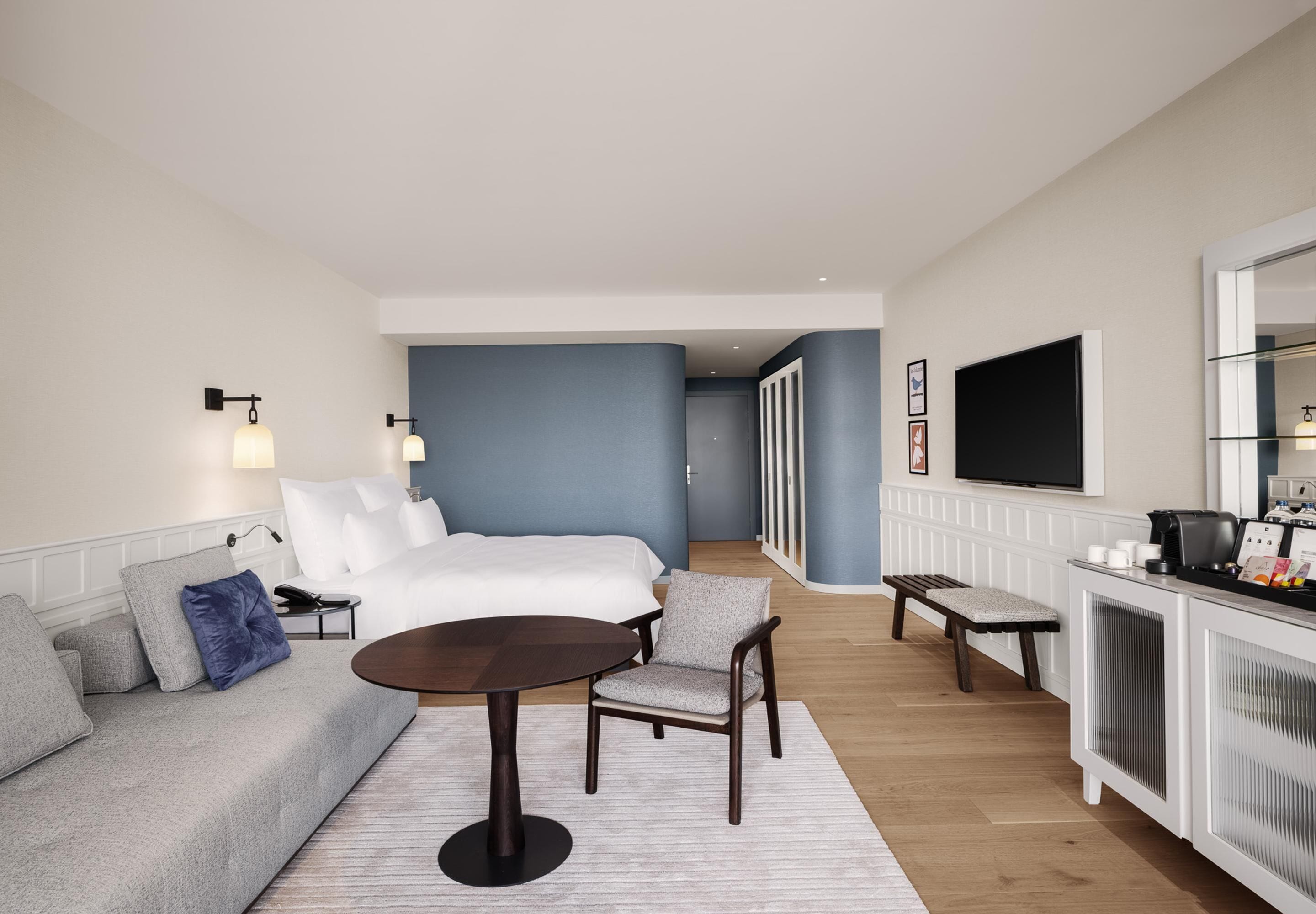 Kamar Deluks, pemandangan laut | Seprai premium, minibar, brankas, dan setrika/meja setrika