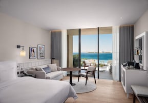 Family Suite, Sea View (Deluxe, Swim Up) | Premium bedding, minibar, in-room safe, iron/ironing board