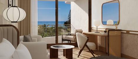 Habitación clásica, vistas al mar | Ropa de cama de alta calidad, minibar, tabla de planchar con plancha