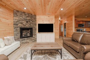 TV, fireplace, offices