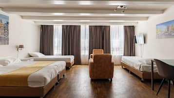 Quadruple Room, Multiple Beds | Desk, laptop workspace, iron/ironing board, free WiFi