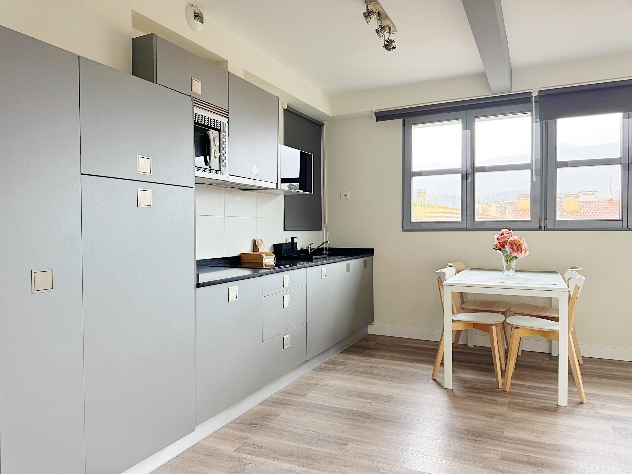 Studio Suite, City View | Private kitchen | Full-size fridge, microwave, stovetop, cookware/dishes/utensils