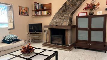 TV, fireplace, table tennis, stereo