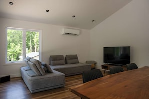 TV, fireplace, stereo
