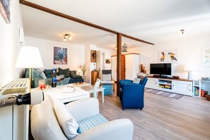 TV, DVD player, stereo