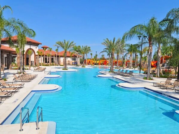 Outdoor pool, a heated pool - Disney Area – Heated Pool/Spa, Outdoor TV, Walk to Resort Amenities (Davenport)