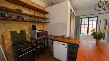 Microwave, oven, stovetop, dishwasher