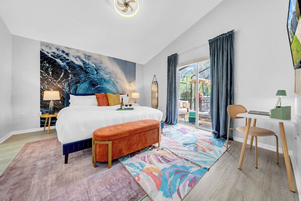 4 多间卧室、办公桌、熨斗/熨衣板、免费 WiFi