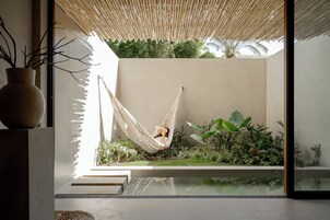 Garden Suite with private pool | In-room safe, blackout drapes, free WiFi, bed sheets
