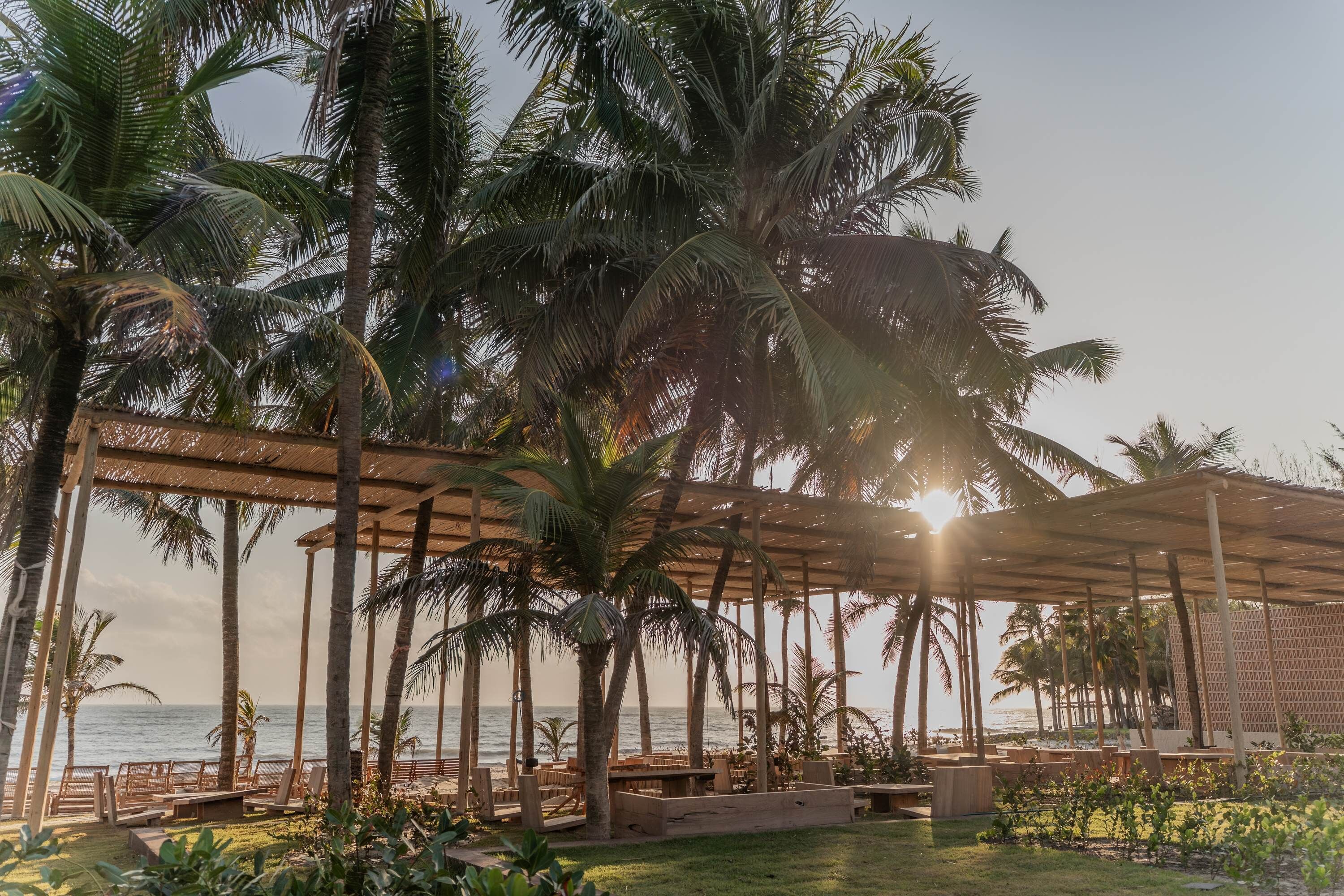 On the beach, beach bar