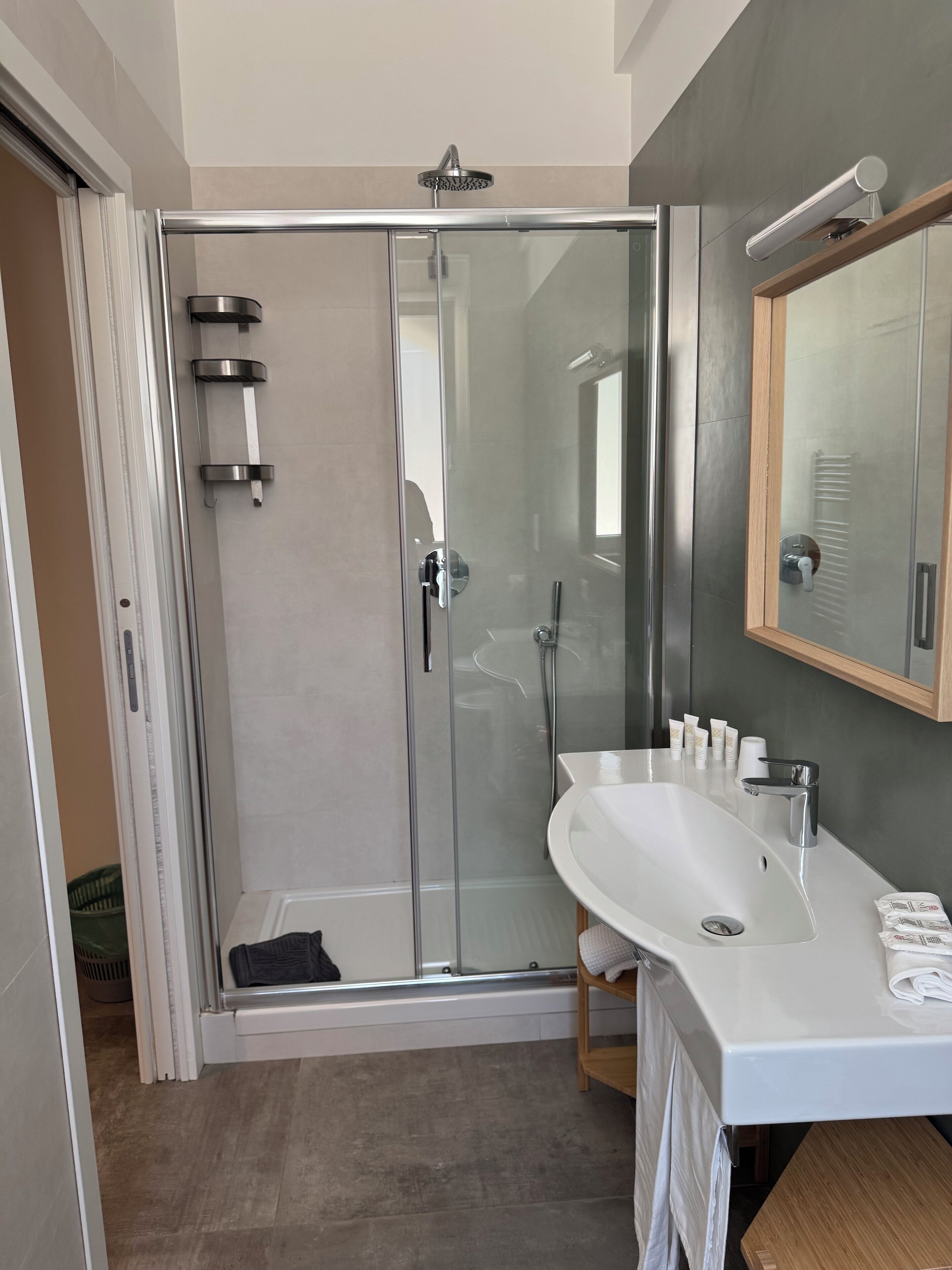 Dusche, Haartrockner, Bidet, Handtücher