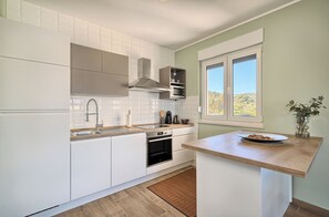 Microwave, oven, stovetop, dishwasher