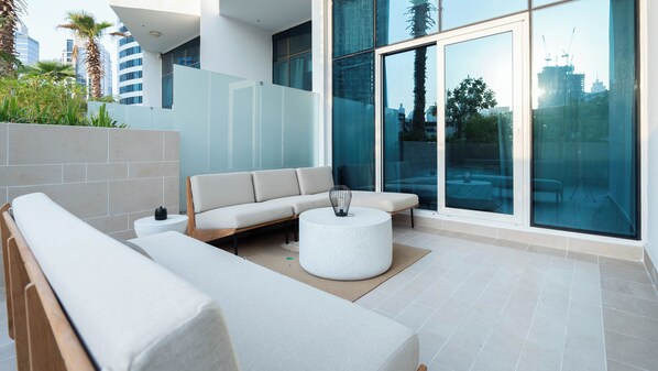 Studio Deluxe, balcon, vue ville | Terrasse/Patio