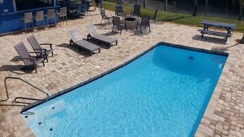 Outdoor pool, a heated pool