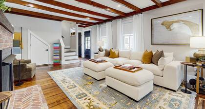Stylish coastal retreat with modern chef's kitchen, private yard, and fire pit