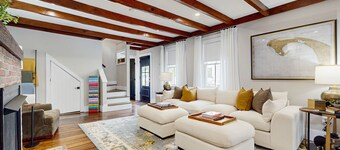 Stylish coastal retreat with modern chef's kitchen, private yard, and fire pit