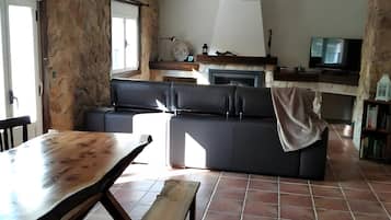 Télévision, cheminée