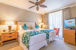 3 habitaciones, tabla de planchar con plancha y cuna de viaje 