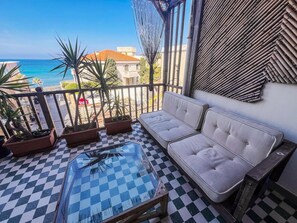 Doppia Luxury, balcone, vista mare | Terrazza/patio