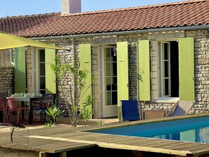 A heated pool