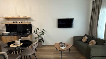 Appartement Supérieur, balcon, vue ville | Cuisine privée