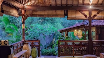 Villa, Balcony, Pool View | Living area