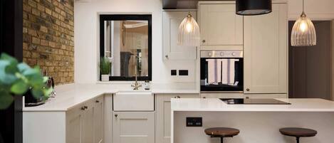 Fridge, oven, stovetop, dishwasher