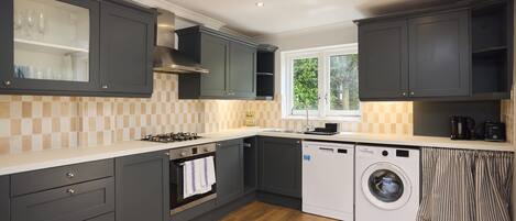 Fridge, oven, dishwasher, toaster