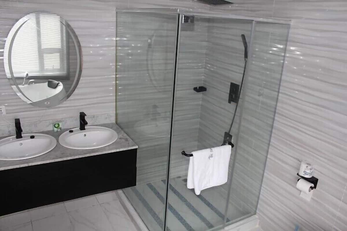 Towels, soap, toilet paper