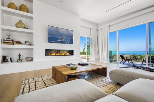 Gorgeous Architectural Malibu Ocean and Mountain View estate. Newly Built.