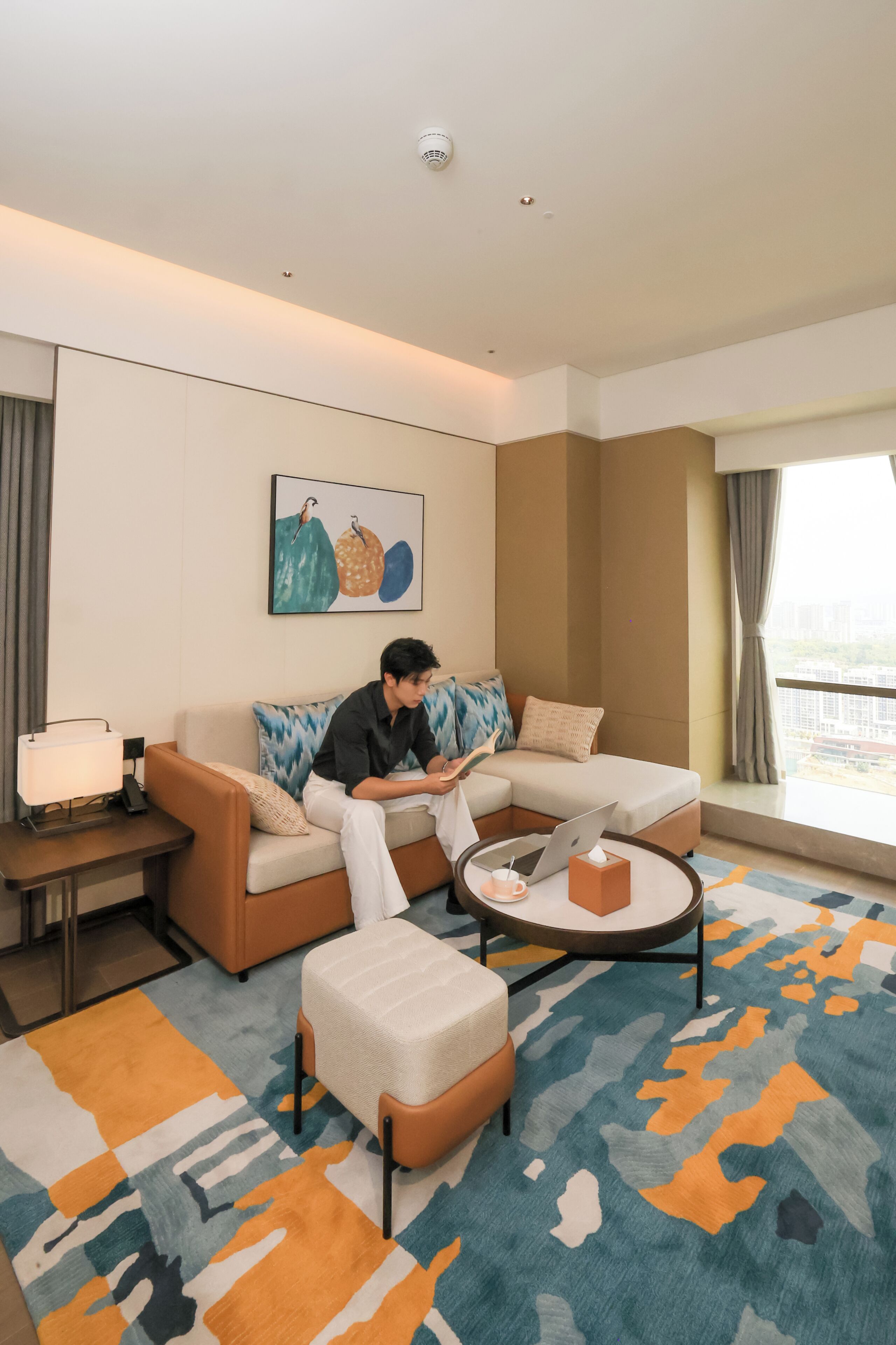 Suite Premier, 1 camera da letto, vista lago | Una cassaforte in camera, postazione laptop, tende oscuranti
